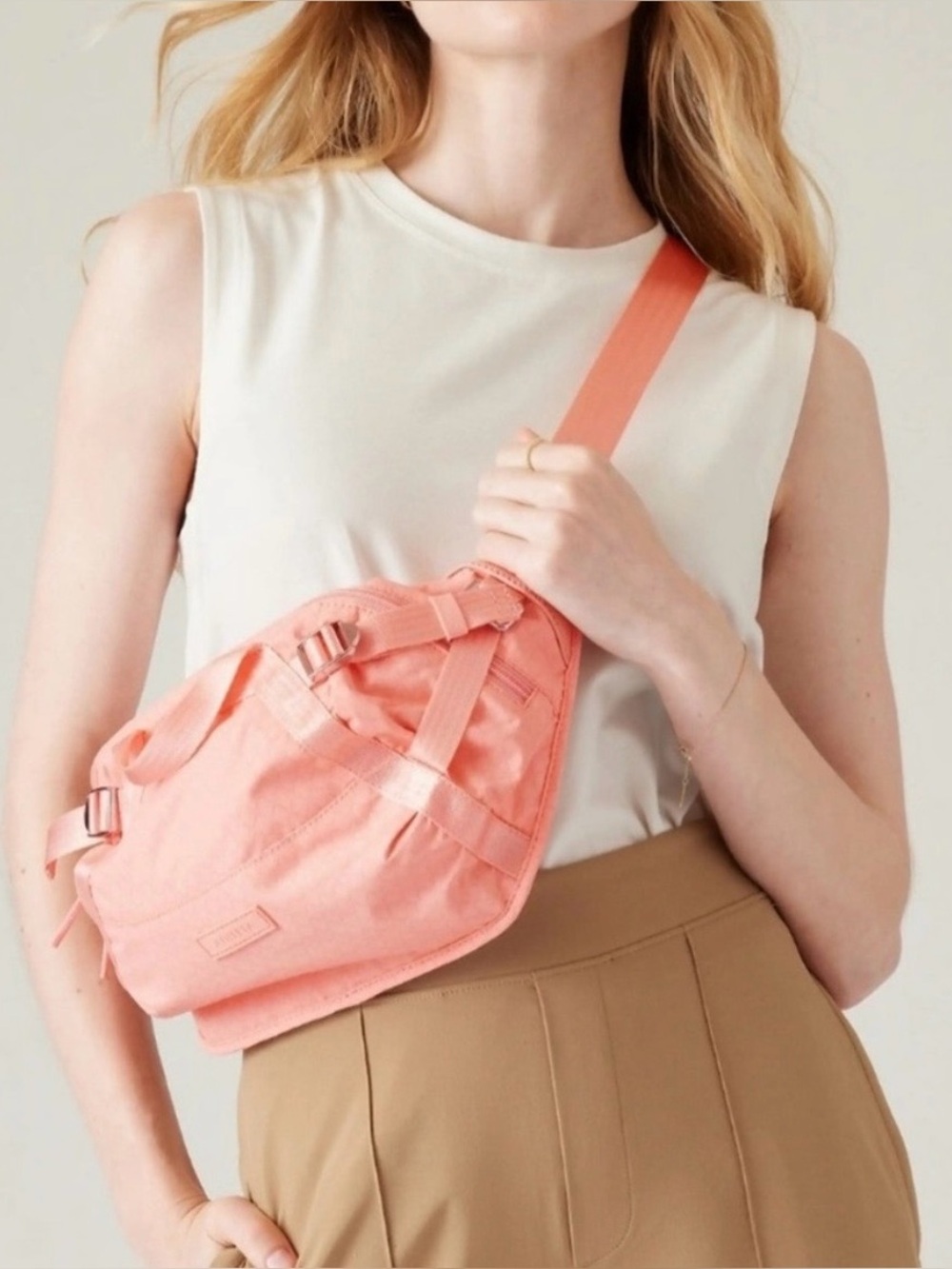 Athleta Excursion Pink Large Belt Waist Bag Fanny Pack Oversized